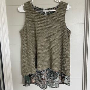 Ava James Double Layered Sleeveless Tank Size Medium